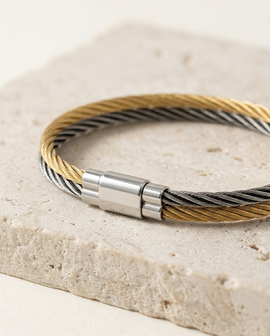 Duo Cable Bangle