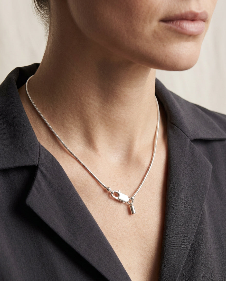 Silver Lock Necklace