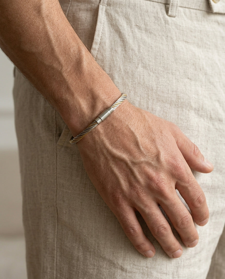 Duo Cable Bangle
