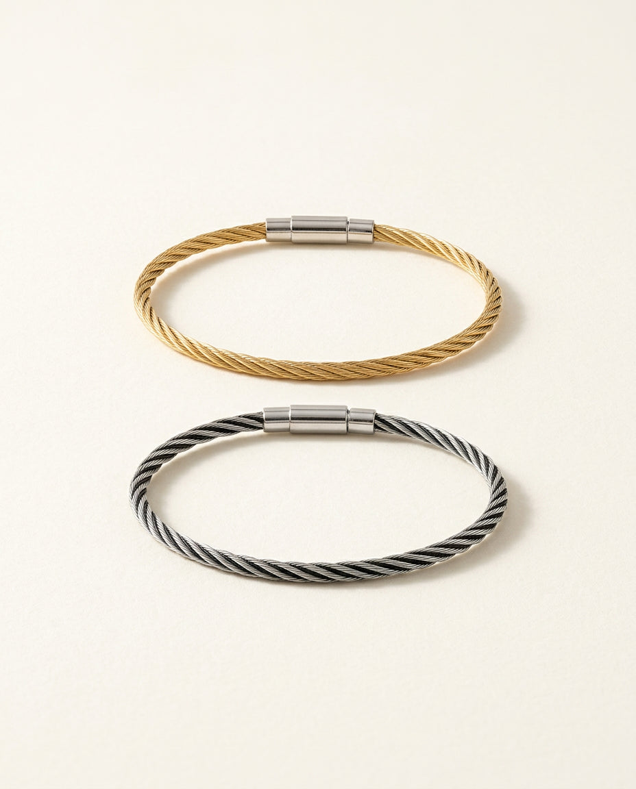 Duo Cable Bangle
