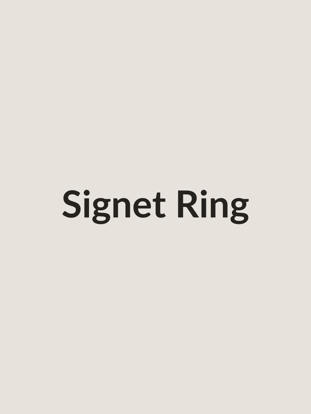 Signet Ring in stainless steel
