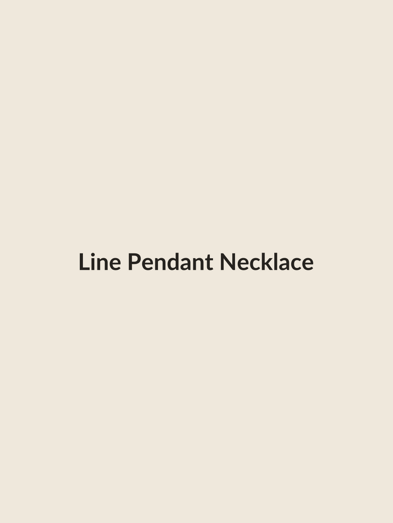 Line Pendant Necklace in gold vermeil